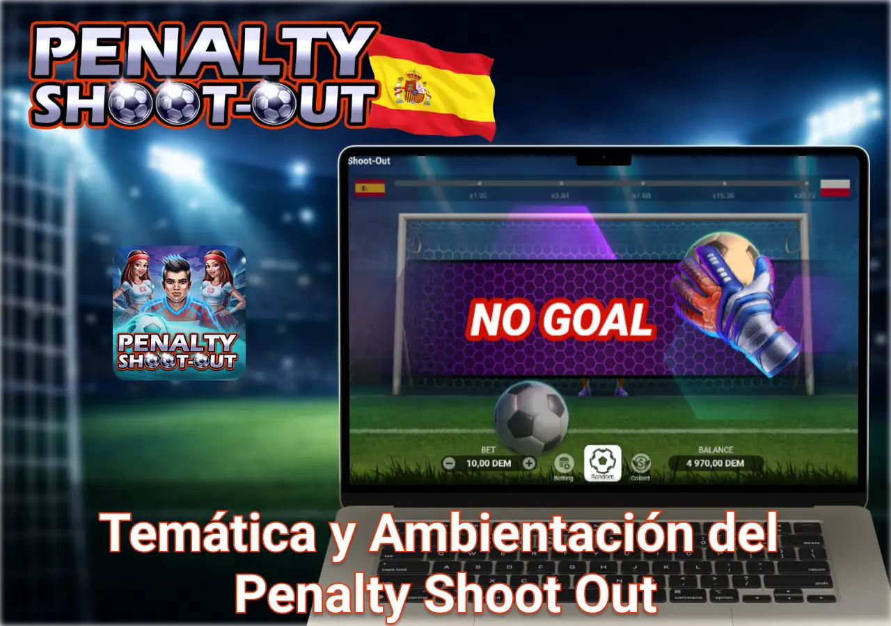 Ambientación futbolística del juego en estadio iluminado